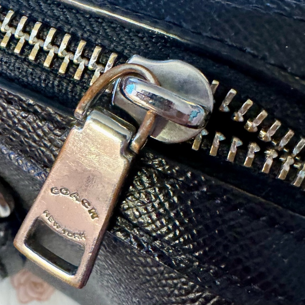 Coach Black Leather Rowan Satchel - Picture 5 of 7